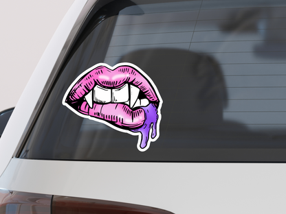 Cute Halloween Sticker | Halloween Sticker | Vampire lips | Glossy sticker | gift for halloween, kids, children DS100240