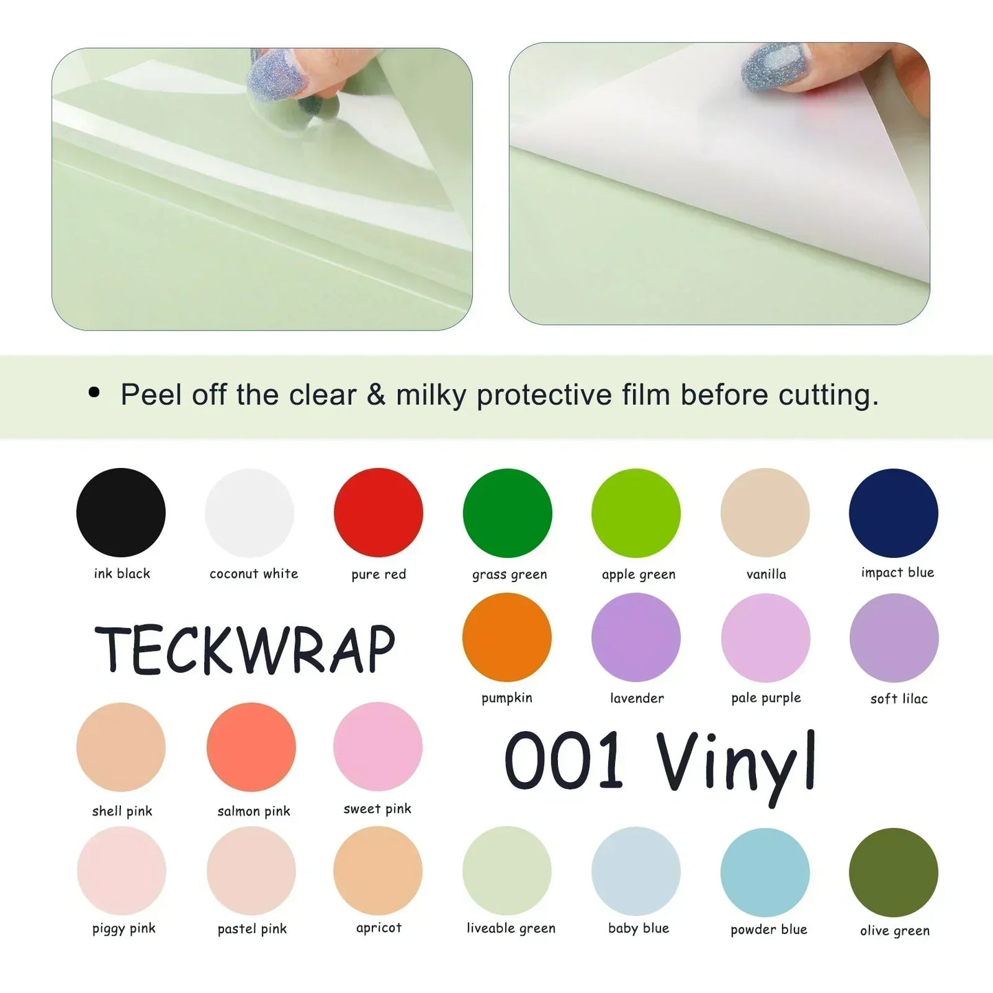 Teckwrap 001 Adhesive Craft Vinyl Matte - Vanilla - Cutey K Blanks