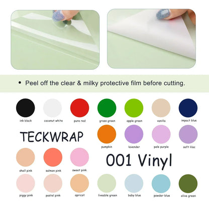 Teckwrap 001 Adhesive Craft Vinyl Matte - Grass Green - Cutey K Blanks