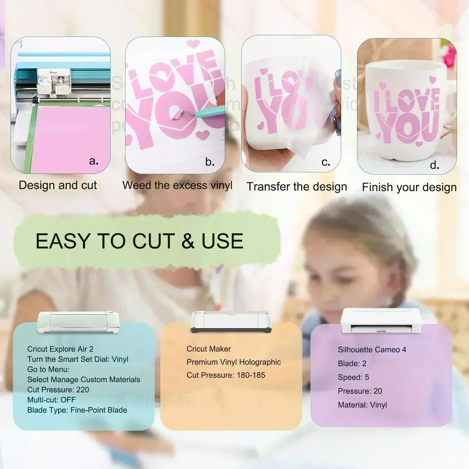 Teckwrap 001 Adhesive Craft Vinyl Matte - Pastel Pink - Cutey K Blanks