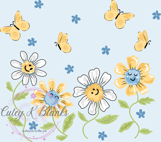 Tumbler Wraps  - Happy Daisy - TW100076 - Cutey K Blanks