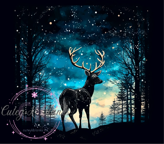 Tumbler Wraps  -Moonlight Deer - TW100084 - Cutey K Blanks