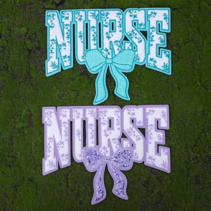 PRE-ORDER, ETA MID MARCH Chenille Iron On Patch: Nurse