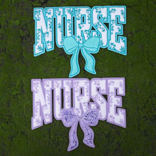 PRE-ORDER, ETA MID MARCH Chenille Iron On Patch: Nurse