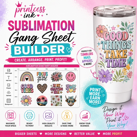 GANG SHEET BUILDER Custom Ready to Press SUBLIMATION Prints