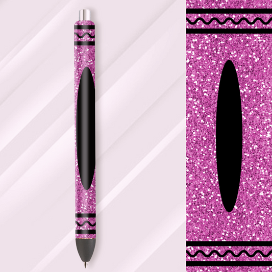 Vinyl Pen Wrap / Bookmark Prints - Glitter Crayola Wrap - P100082