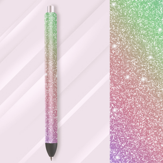 Vinyl Pen Wrap / Bookmark Prints - Colourful Glitter Wrap - P100089