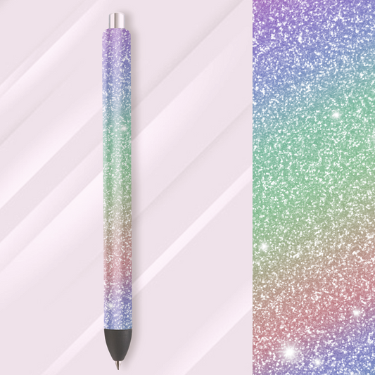 Vinyl Pen Wrap / Bookmark Prints - Colourful Glitter Wrap - P100090