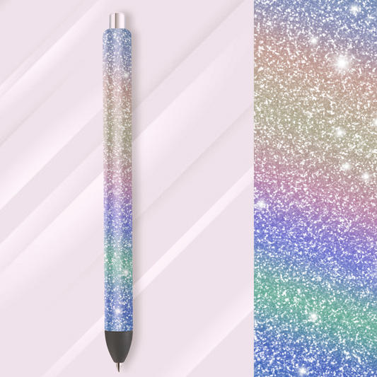 Vinyl Pen Wrap / Bookmark Prints - Colourful Glitter Wrap - P100094