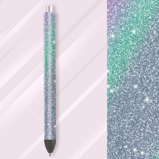 Vinyl Pen Wrap / Bookmark Prints - Colourful Glitter Wrap - P100096