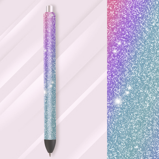 Vinyl Pen Wrap / Bookmark Prints - Colourful Glitter Wrap - P100098