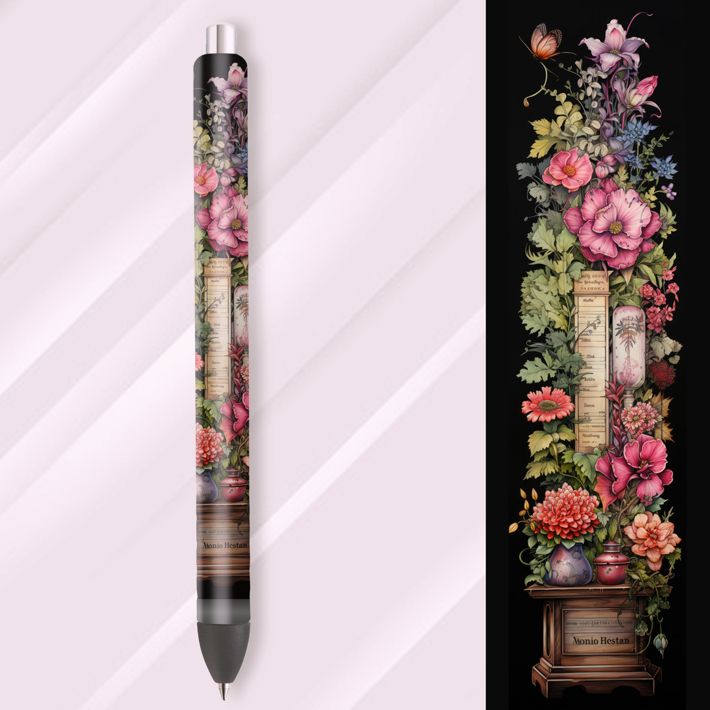 Vinyl Pen Wrap / Bookmark Prints - Flower Bouquet - P100077