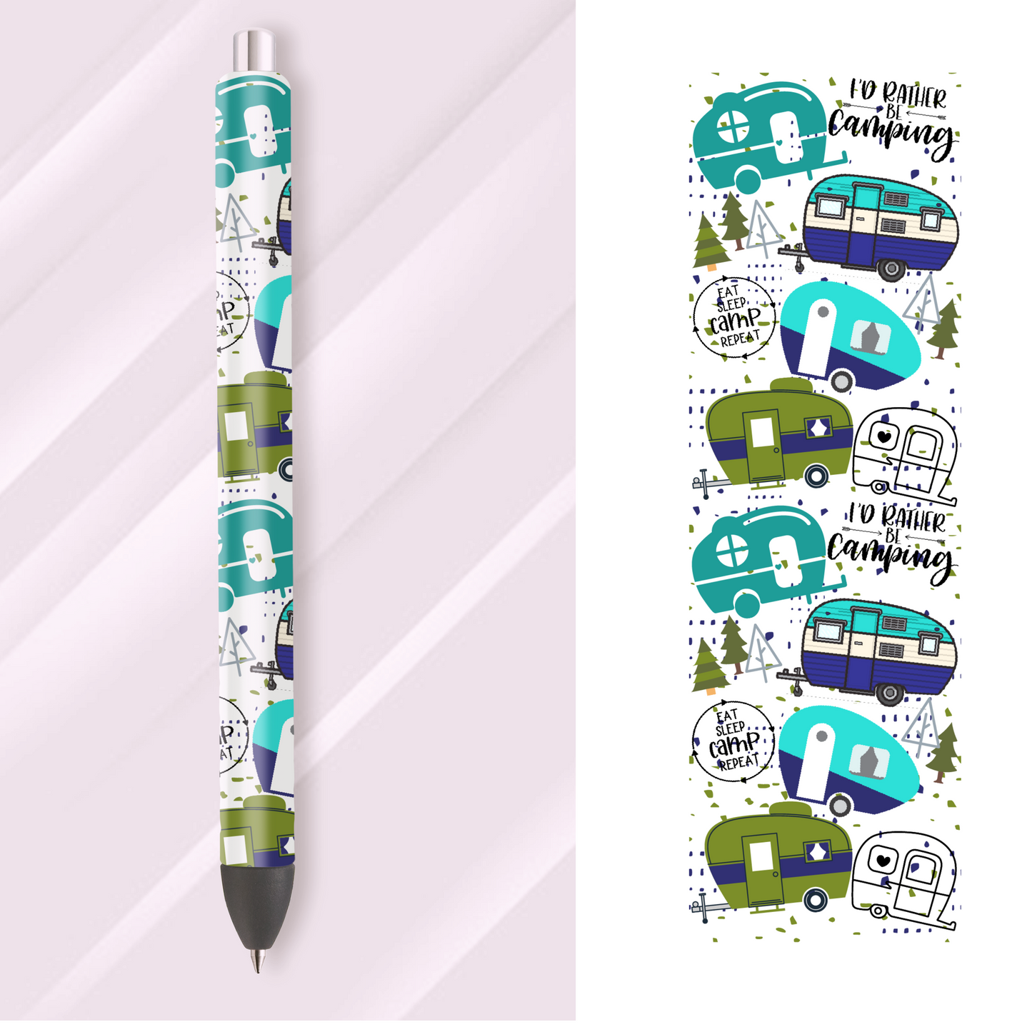 UV DTF Pen Wrap: Camper pen wrap sticker UVDTF100558