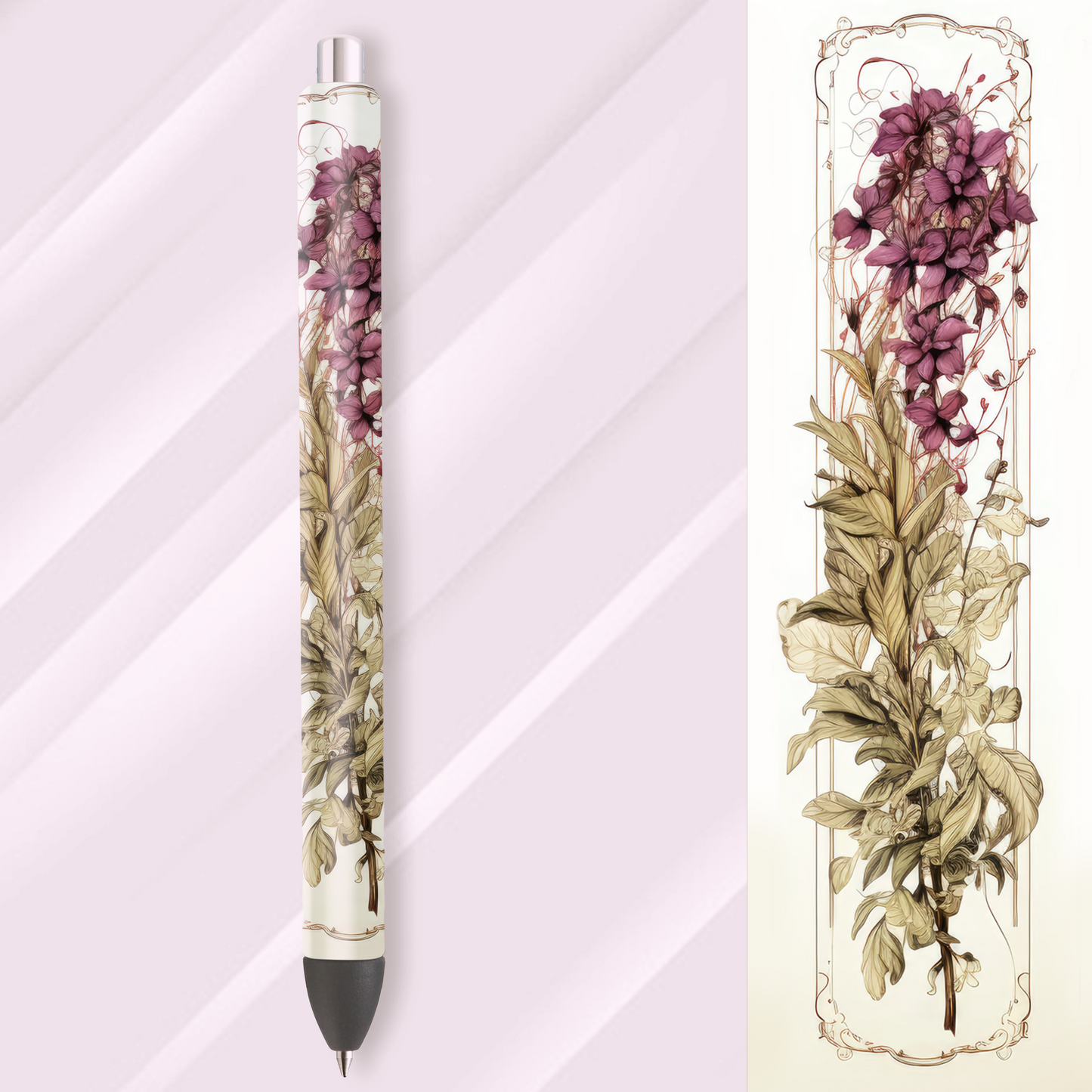 Vinyl Pen Wrap / Bookmark Prints - Flower Bouquet - P100075