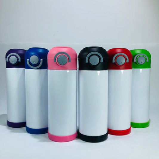 Kids 12oz Sublimation Stainless Steel Tumbler Bottle - Cutey K Blanks