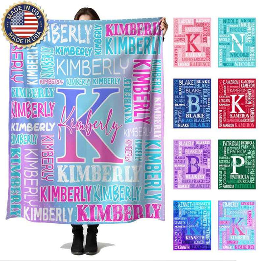 PRE-ORDER, CLOSING 20 MARCH: Personalized Name Blankets Style 2