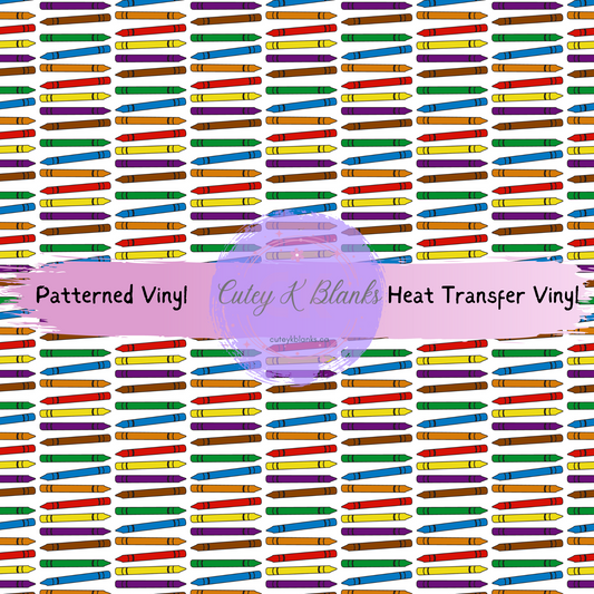 Premium Patterned Printed Vinyl and Heat Transfer (HTV) Sheets - Paper Clips - PV100067 - Cutey K Blanks