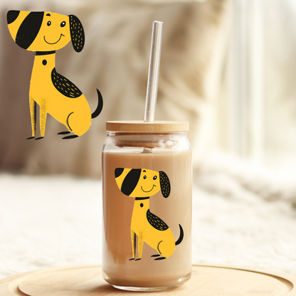 Tumbler Cup Decal 4" UV DTF Crystal Sticker: Doggy10 UVDTF100479