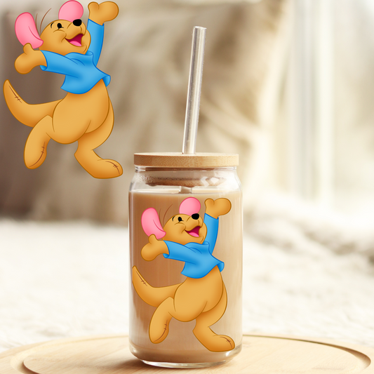 Tumbler Cup Wrap 16oz UV DTF Crystal Sticker: Roo UVDTF100354