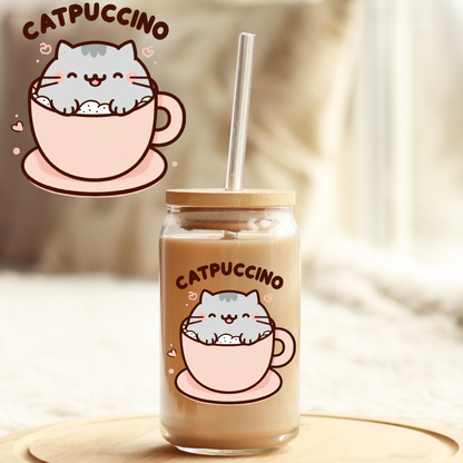 Tumbler Cup Decal 4" UV DTF Crystal Sticker: Kitty1 UVDTF100481