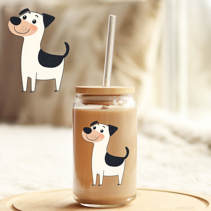 Tumbler Cup Decal 4" UV DTF Crystal Sticker: Doggy2 UVDTF100470