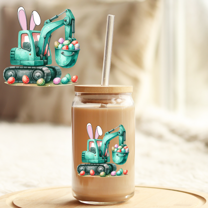 Tumbler Cup Wrap 16oz UV DTF Crystal Sticker: Easter Digger UVDTF100326