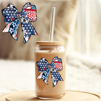 Tumbler Cup Decal 4" UV DTF Crystal Sticker: American Bow UVDTF100468