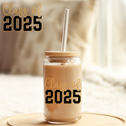 Tumbler Cup Wrap 16oz UV DTF Crystal Sticker: Class of 2025 UVDTF100467