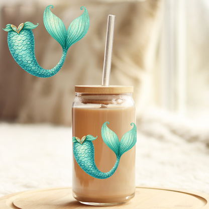 Tumbler Cup Decal 4" UV DTF Crystal Sticker: Mermaid UVDTF100518