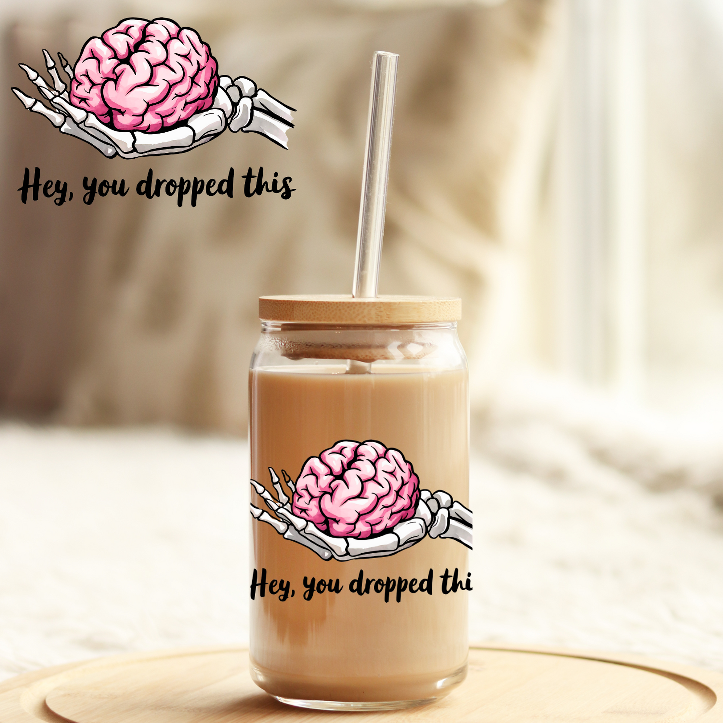 Tumbler Cup Wrap 16oz UV DTF Crystal Sticker: You dropped this UVDTF100462