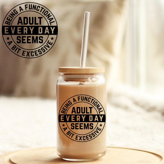 Tumbler Cup Wrap 16oz UV DTF Crystal Sticker: Functional Adult UVDTF100461