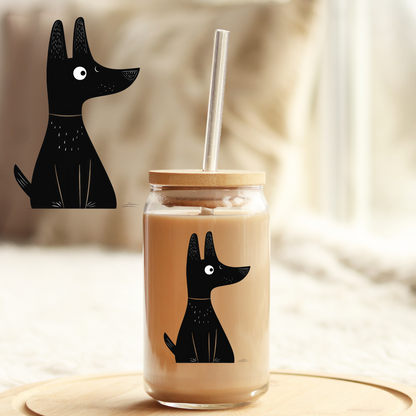 Tumbler Cup Decal 4" UV DTF Crystal Sticker: Doggy3 UVDTF100471