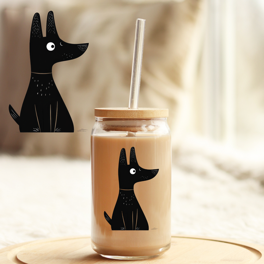 Tumbler Cup Decal 4" UV DTF Crystal Sticker: Doggy3 UVDTF100471