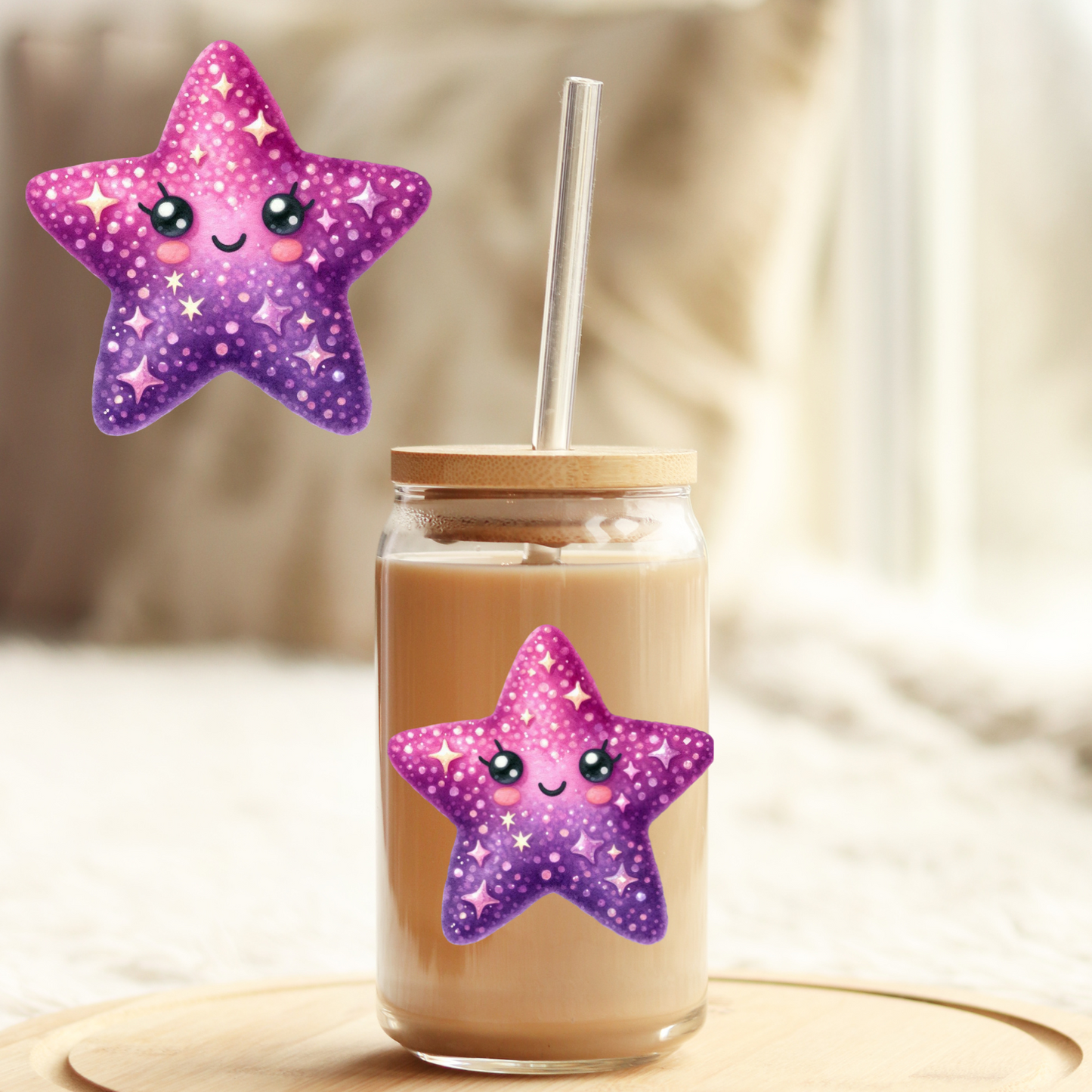 Tumbler Cup Decal 4" UV DTF Crystal Sticker: Mermaid UVDTF100512