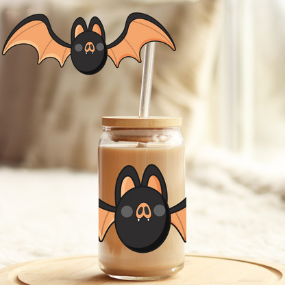 UV DTF Sticker | Ready to Apply Decal | Waterproof Permanent Sticker for Tumblers, Cups, Laptops, and More| Tumbler Cup Decal 4" UV DTF  Sticker: Bat UVDTF100540
