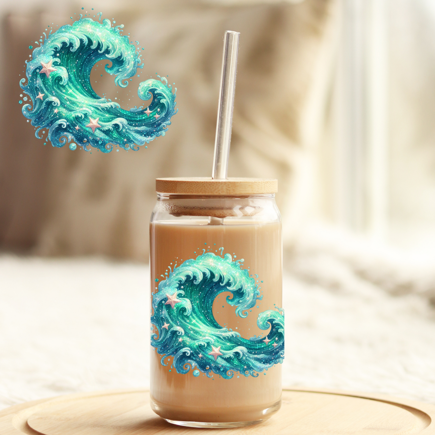 Tumbler Cup Decal 4" UV DTF Crystal Sticker: Mermaid UVDTF100511