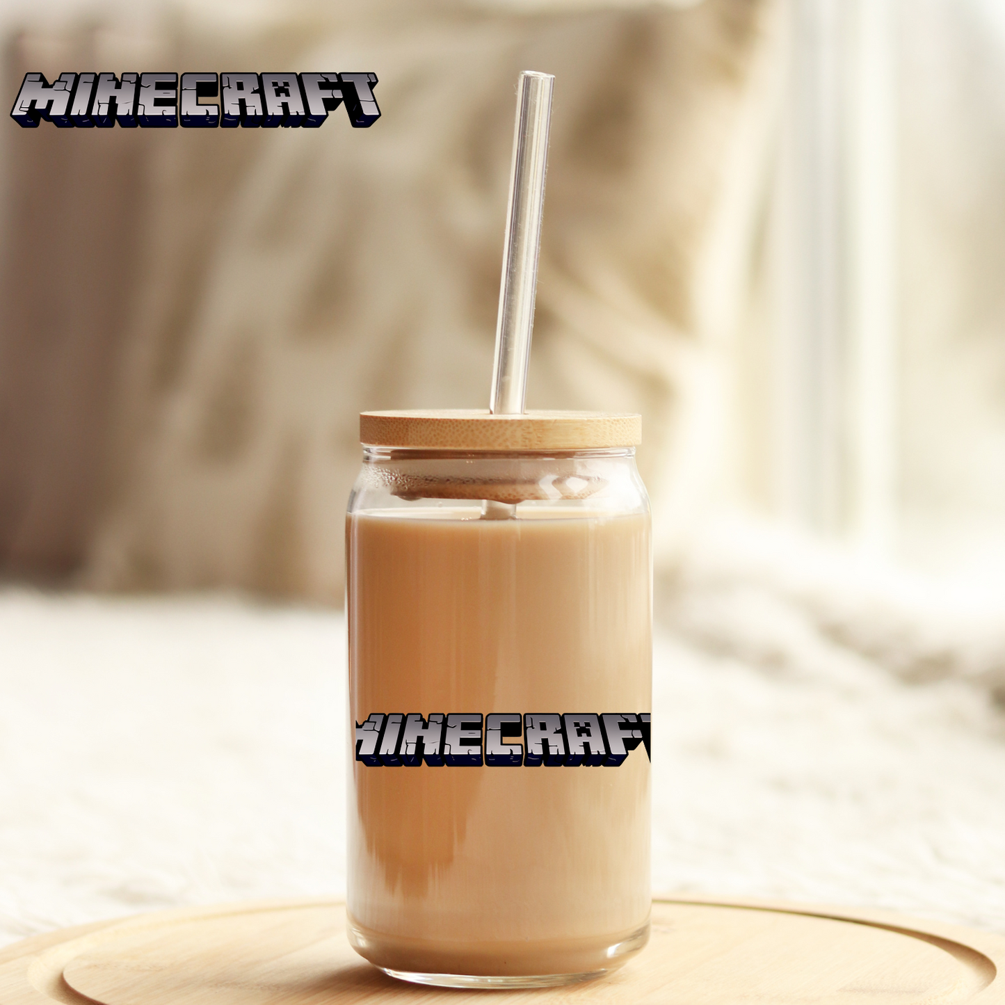 Tumbler Cup Wrap 16oz UV DTF Crystal Sticker: Minecraft UVDTF100414