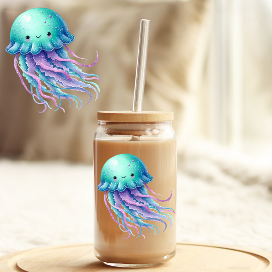 Tumbler Cup Decal 4" UV DTF Crystal Sticker: Mermaid UVDTF100508