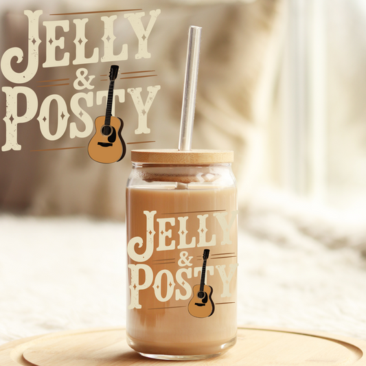 Tumbler Cup Decal 4" UV DTF Crystal Sticker: Jelly and Posty UVDTF100495