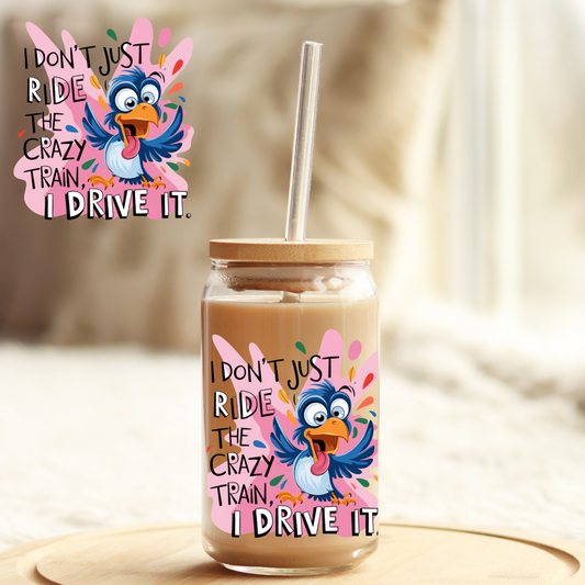 Tumbler Cup Wrap 16oz UV DTF Crystal Sticker: Don't Just Ride UVDTF100398
