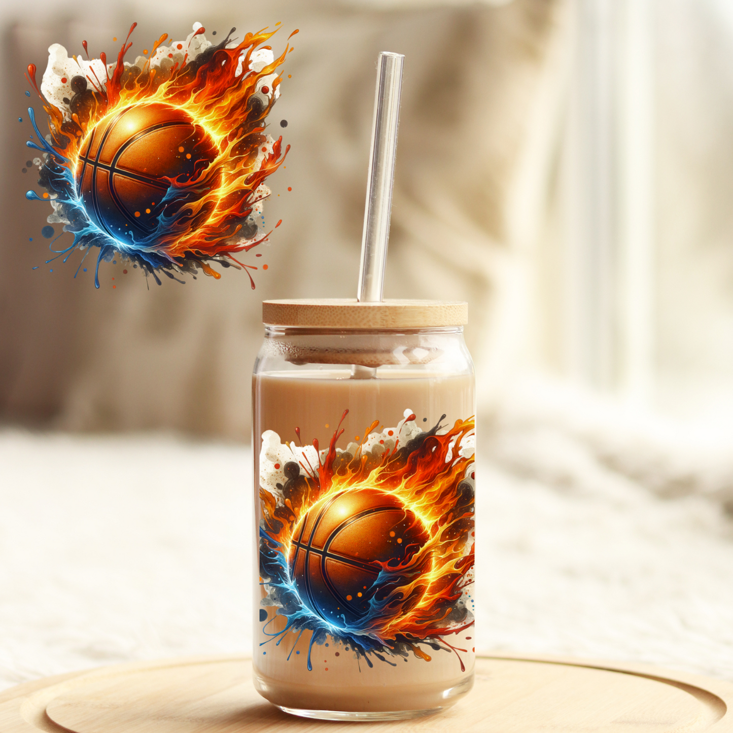 Tumbler Cup Wrap 16oz UV DTF Crystal Sticker: Baseball UVDTF100438