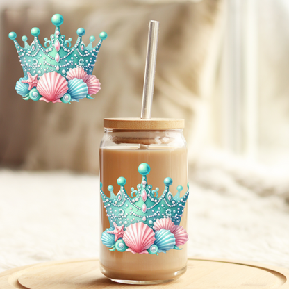 Tumbler Cup Decal 4" UV DTF Crystal Sticker: Mermaid UVDTF100503