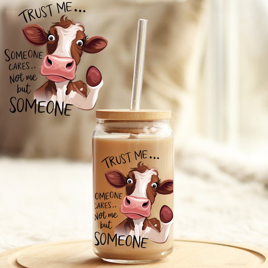 Tumbler Cup Wrap 16oz UV DTF Crystal Sticker: Someone Cares UVDTF100401