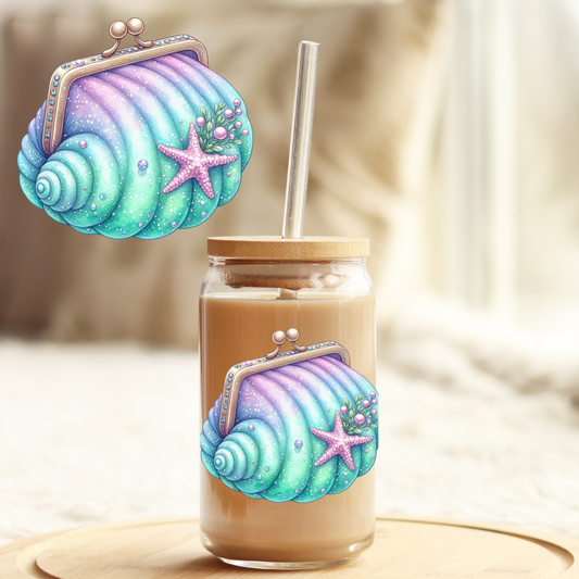 Tumbler Cup Decal 4" UV DTF Crystal Sticker: Mermaid UVDTF100501