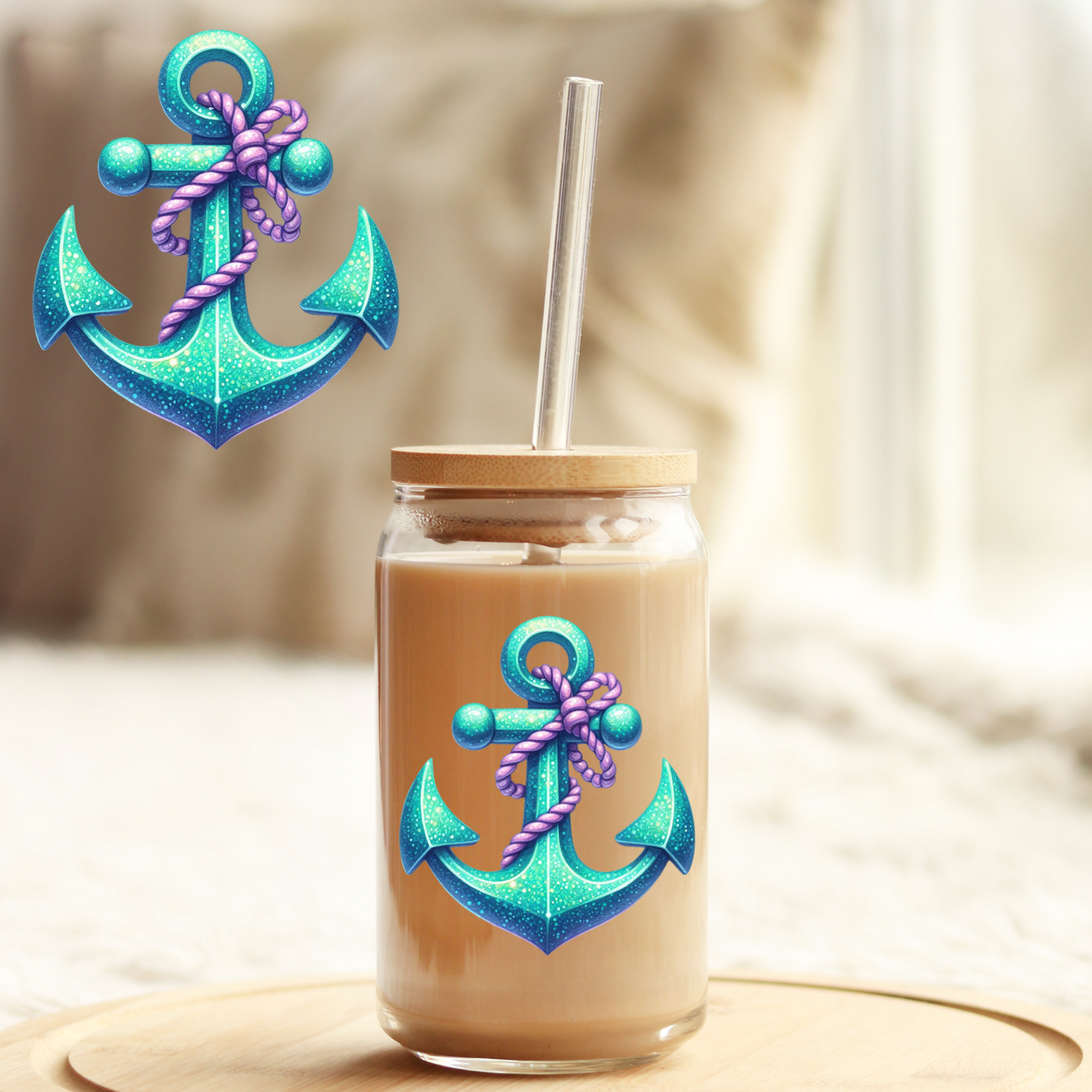 Tumbler Cup Decal 4" UV DTF Crystal Sticker: Mermaid UVDTF100499