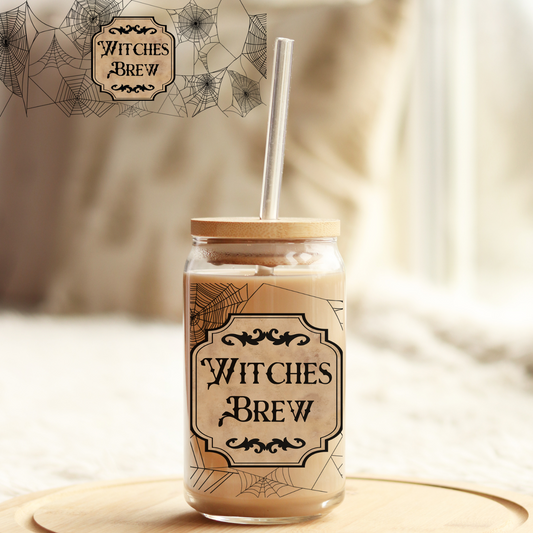 Tumbler Cup Wrap 16oz UV DTF Crystal Sticker: Witches Brew UVDTF100282