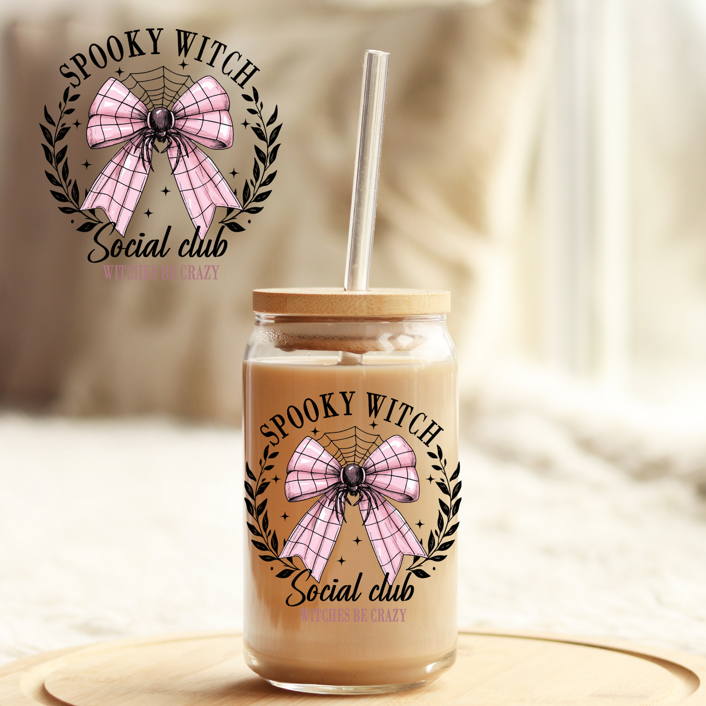 UV DTF Sticker | Ready to Apply Decal | Waterproof Permanent Sticker for Tumblers, Cups, Laptops, and More| Tumbler Cup Decal 4" UV DTF  Sticker: Spooky Season UVDTF100550