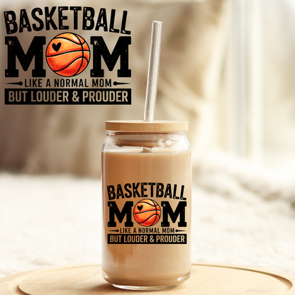 UV DTF Sticker | Ready to Apply Decal | Waterproof Permanent Sticker for Tumblers, Cups, Laptops, and More| Tumbler Cup Decal 4" UV DTF  Sticker: Basketball mom UVDTF100561