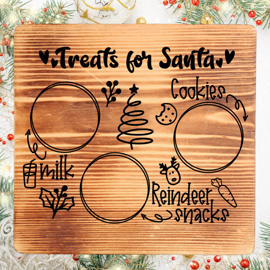 Santa Tray UV DTF Crystal Sticker: Treats for Santa UVDTF100312