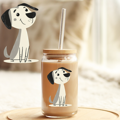 Tumbler Cup Decal 4" UV DTF Crystal Sticker: Doggy9 UVDTF100478